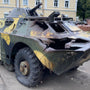 Destroyed Ukrainian Patrol Vechicle BRDM-2