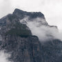 Cloudy Swiss Mountains Cliffs and Glaciers