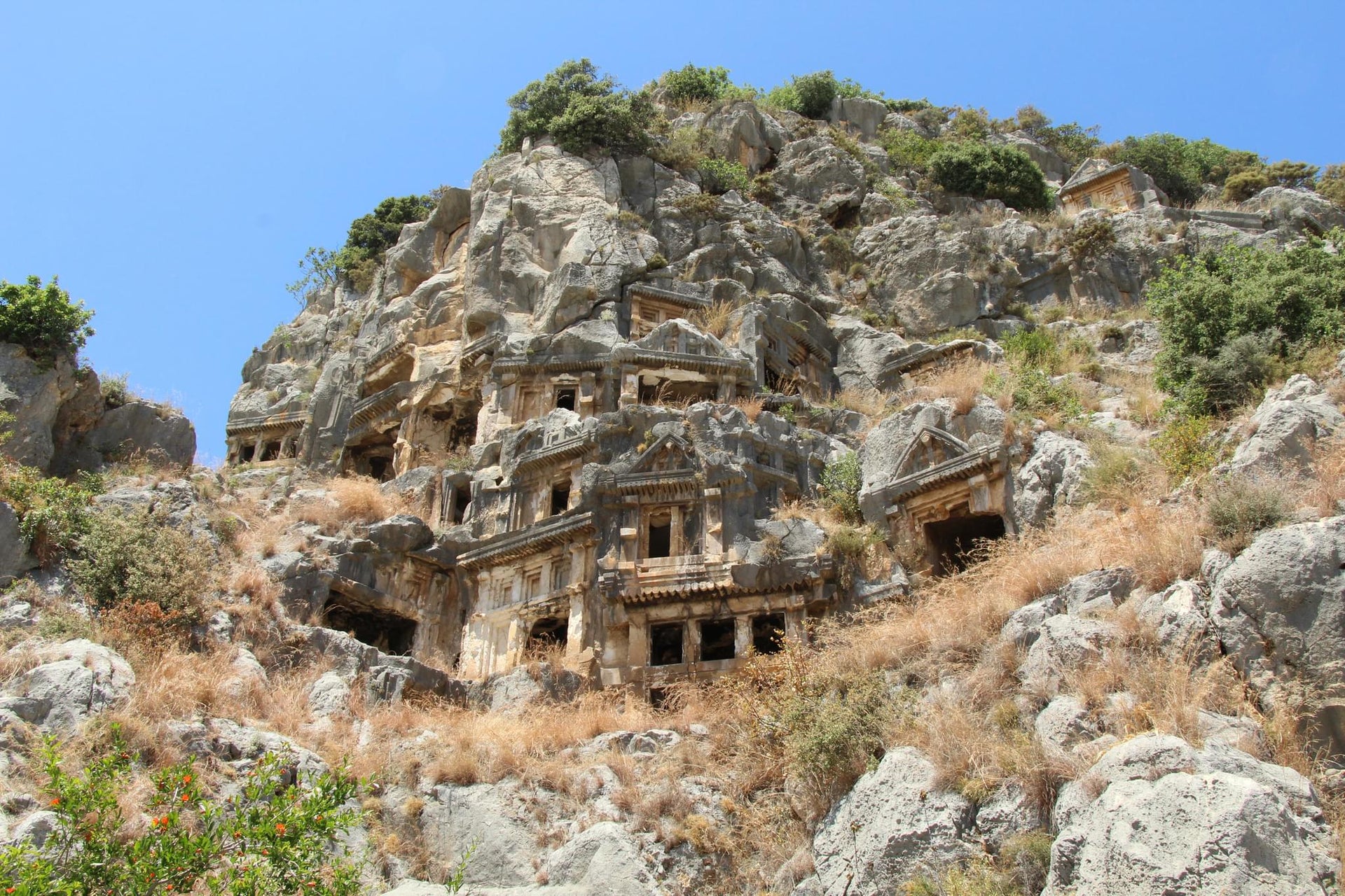 Ancient Rock Tombs Town Architecture