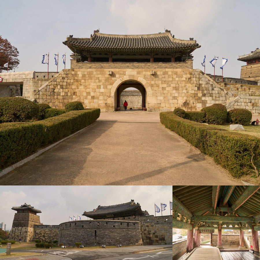 Korean Medieval Fortress Wall with Bastions