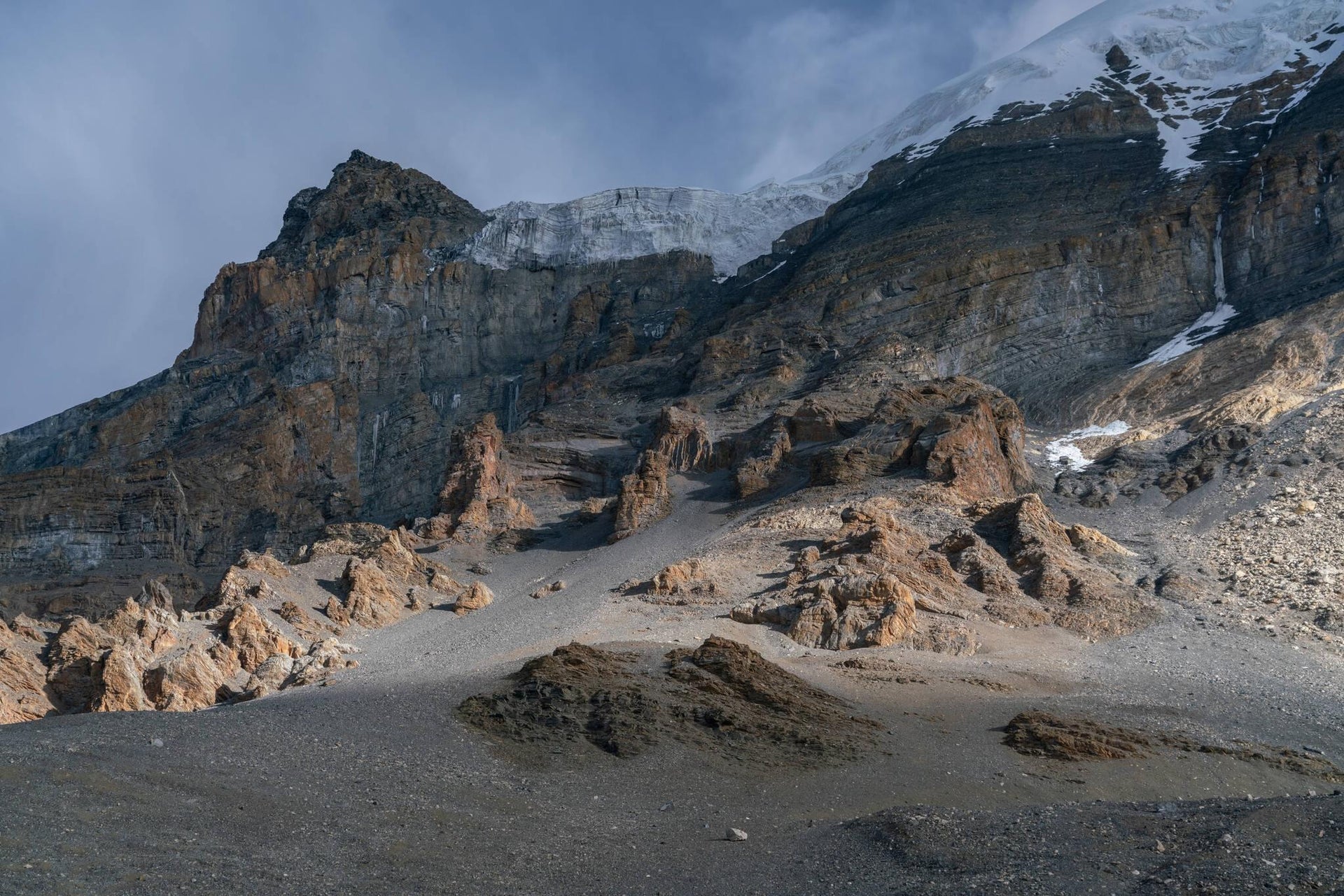 Cloudy Arid Mountain Pass