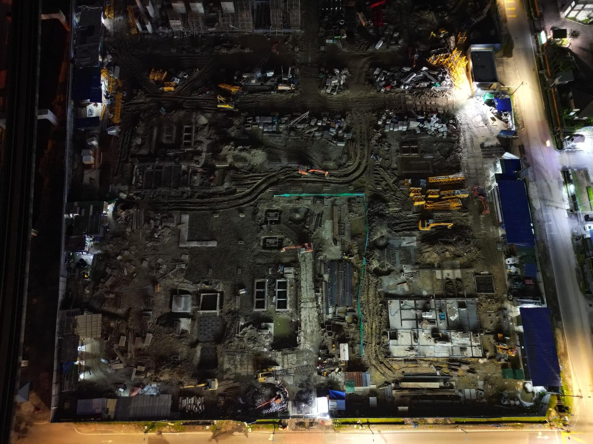 Malaysian Construction Site at Night