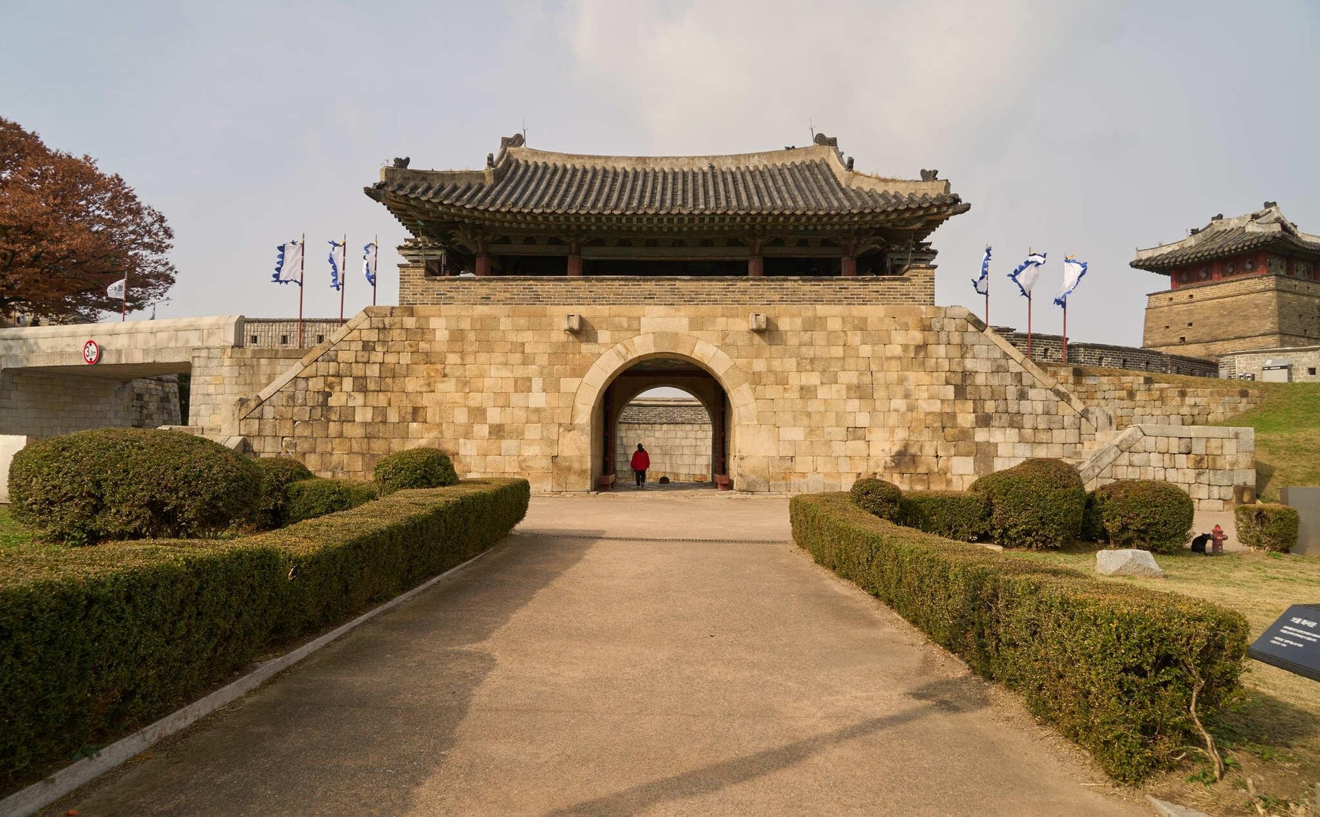 Korean Medieval Fortress Wall with Bastions