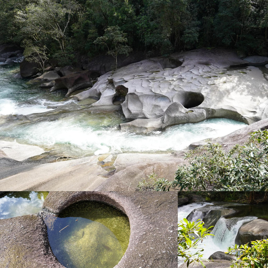 Large Smooth Granite Boulders Stream