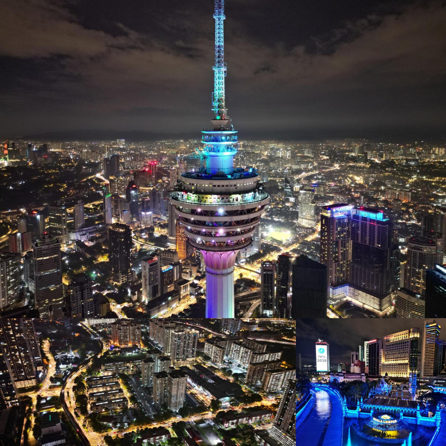 Kualu Lumpur Aerial Nightscape