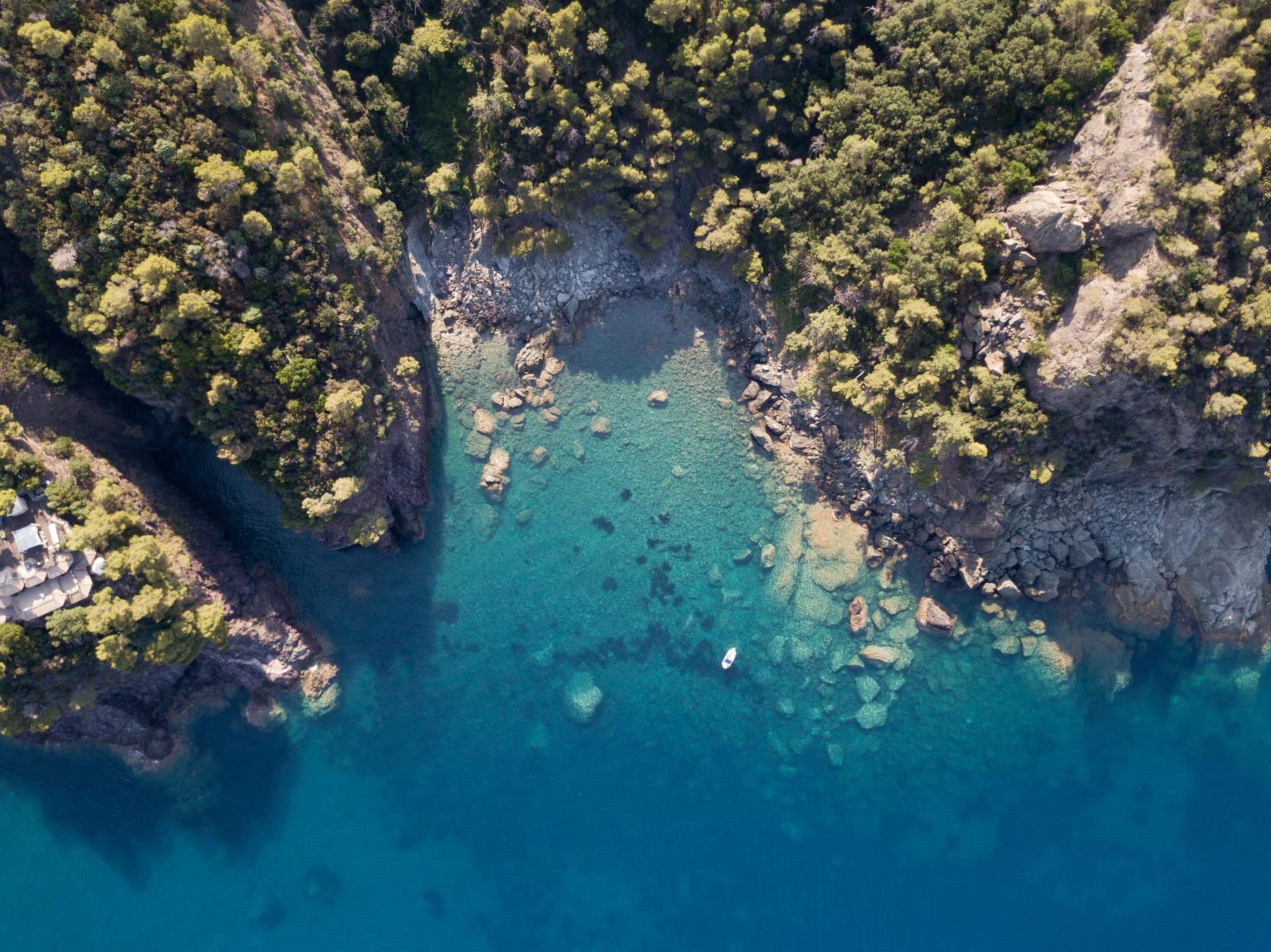 Italian Coastline Drone View