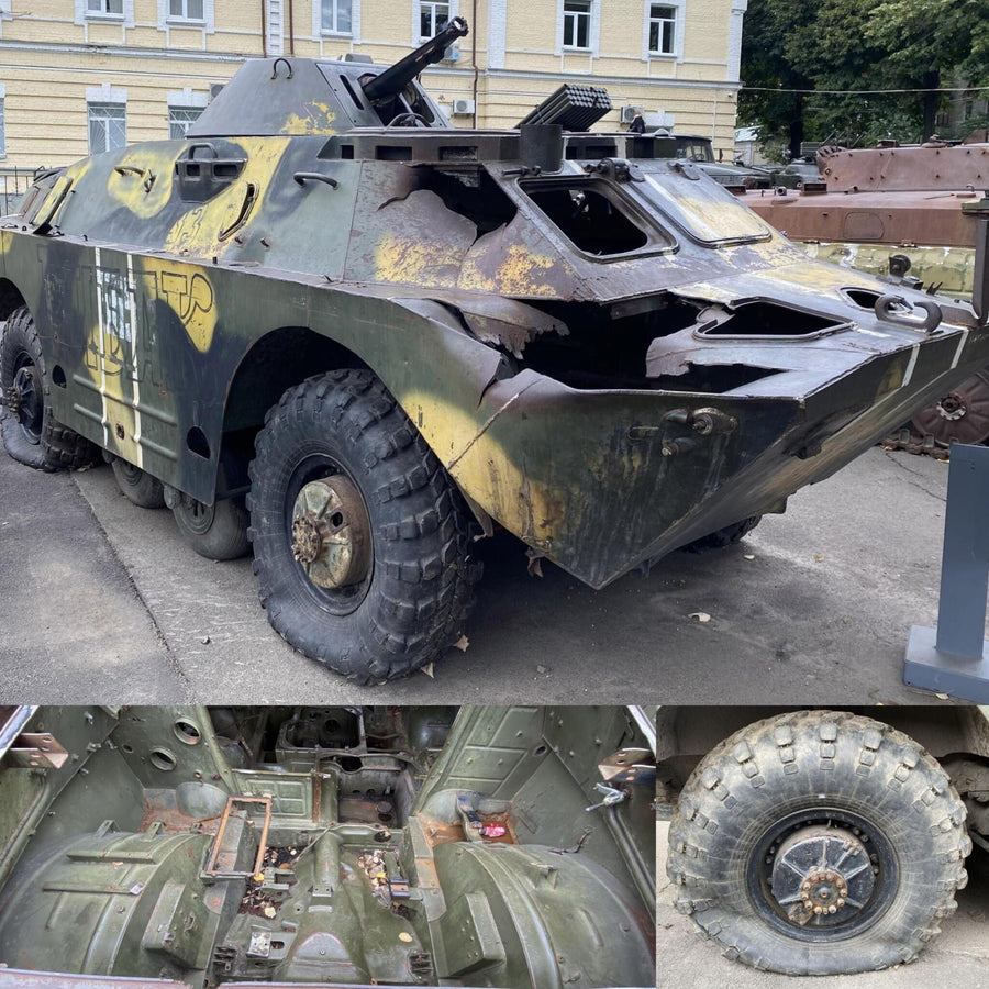 Destroyed Ukrainian Patrol Vechicle BRDM-2