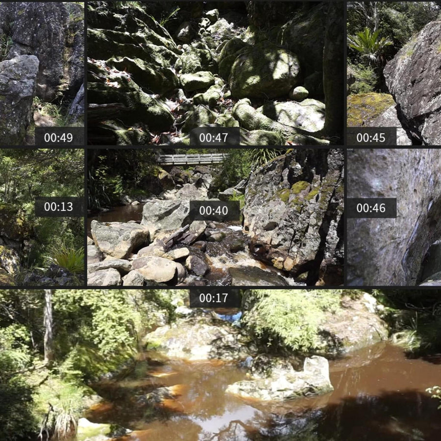 Mossy Basalt Boulders