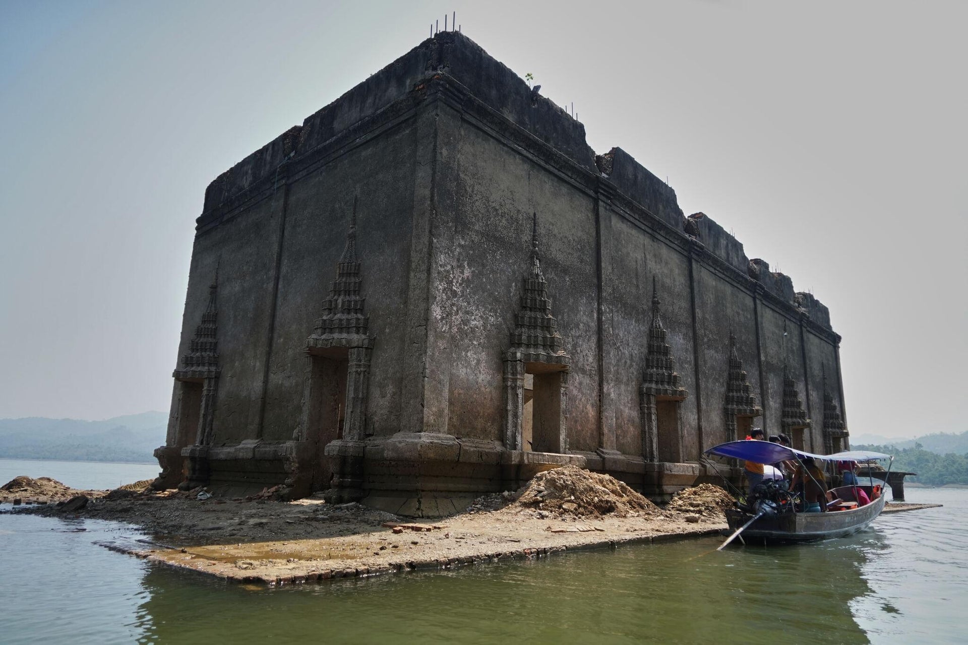 Sunken Concrete Buddhist Temple