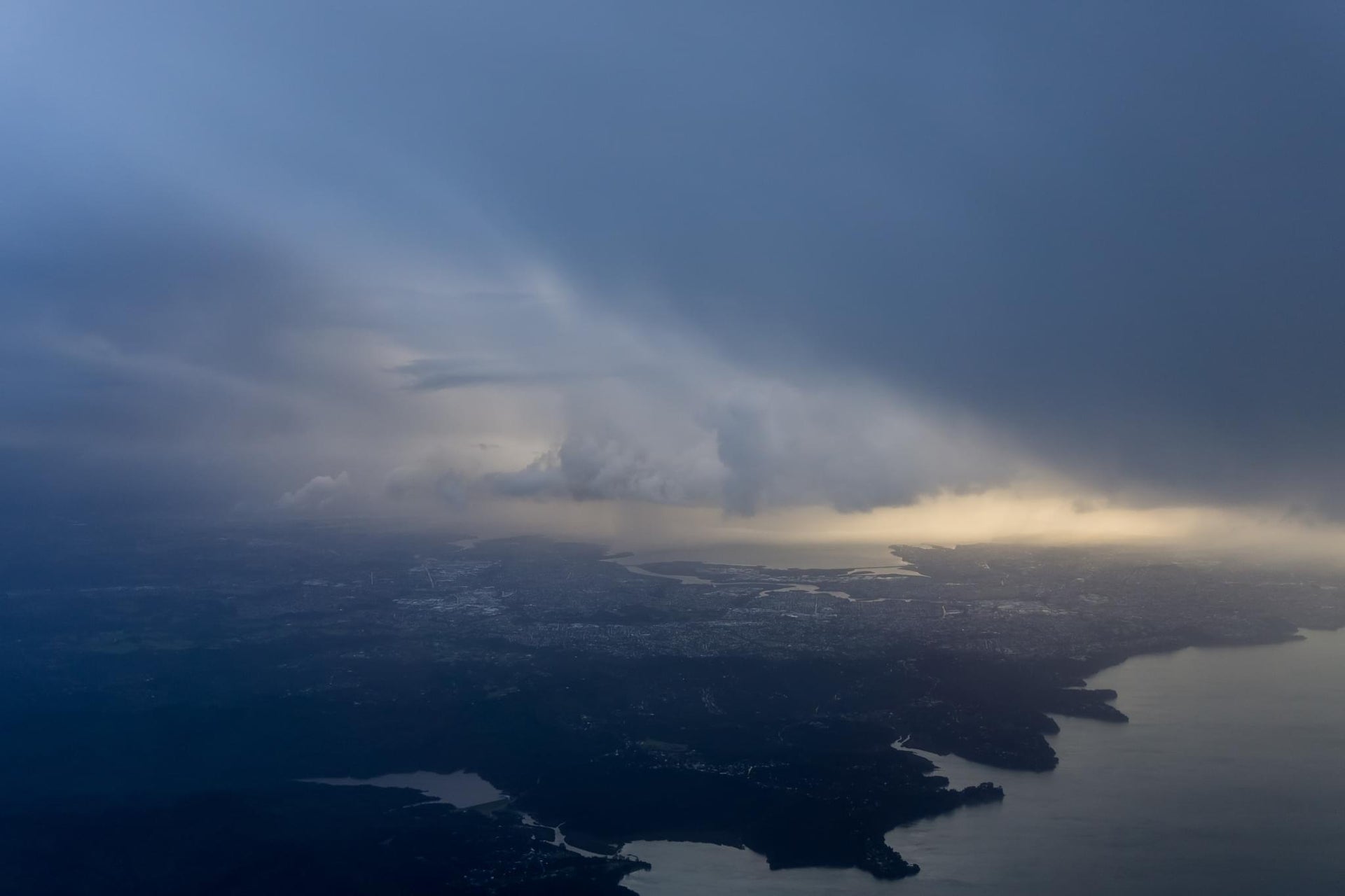 Misty Layered Aerial Clouds