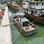 Small Rusty Boat Interior and Exterior