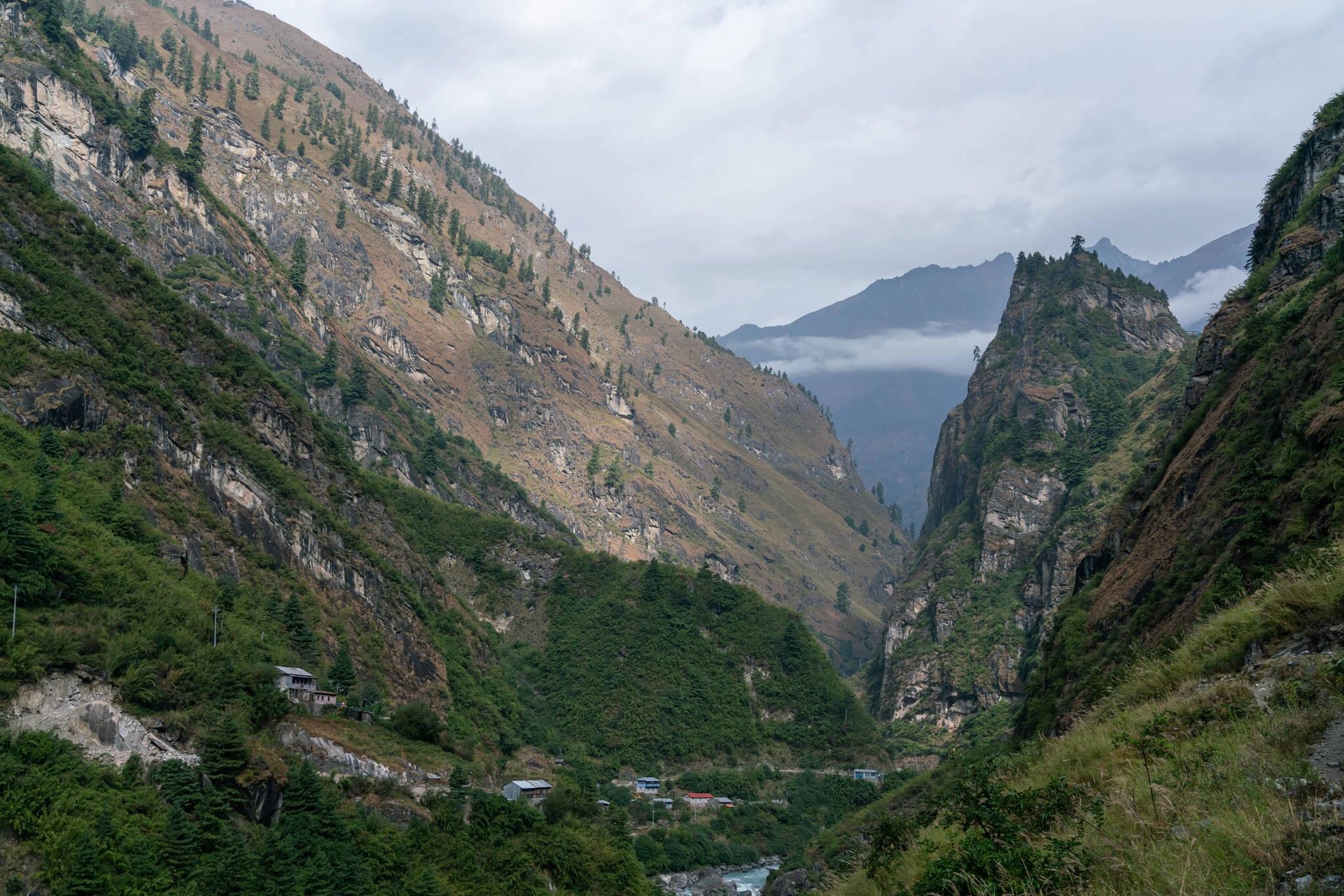 Himalayan Cliff Valley