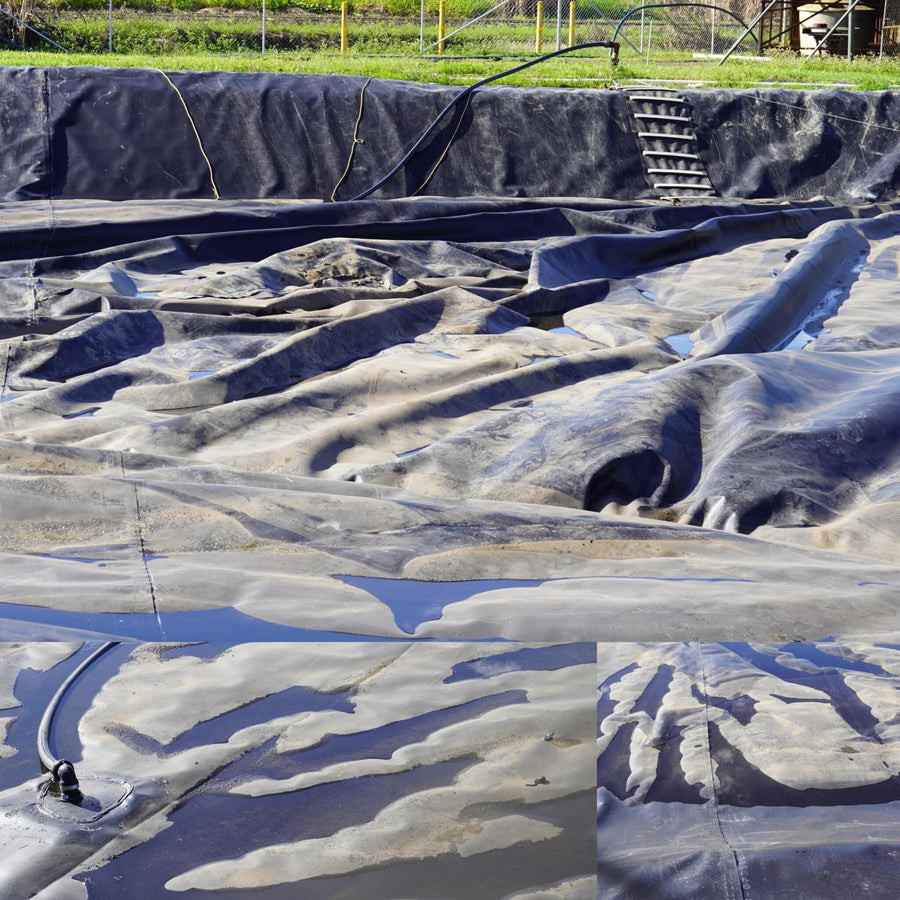 Black Tarp Covered Pit