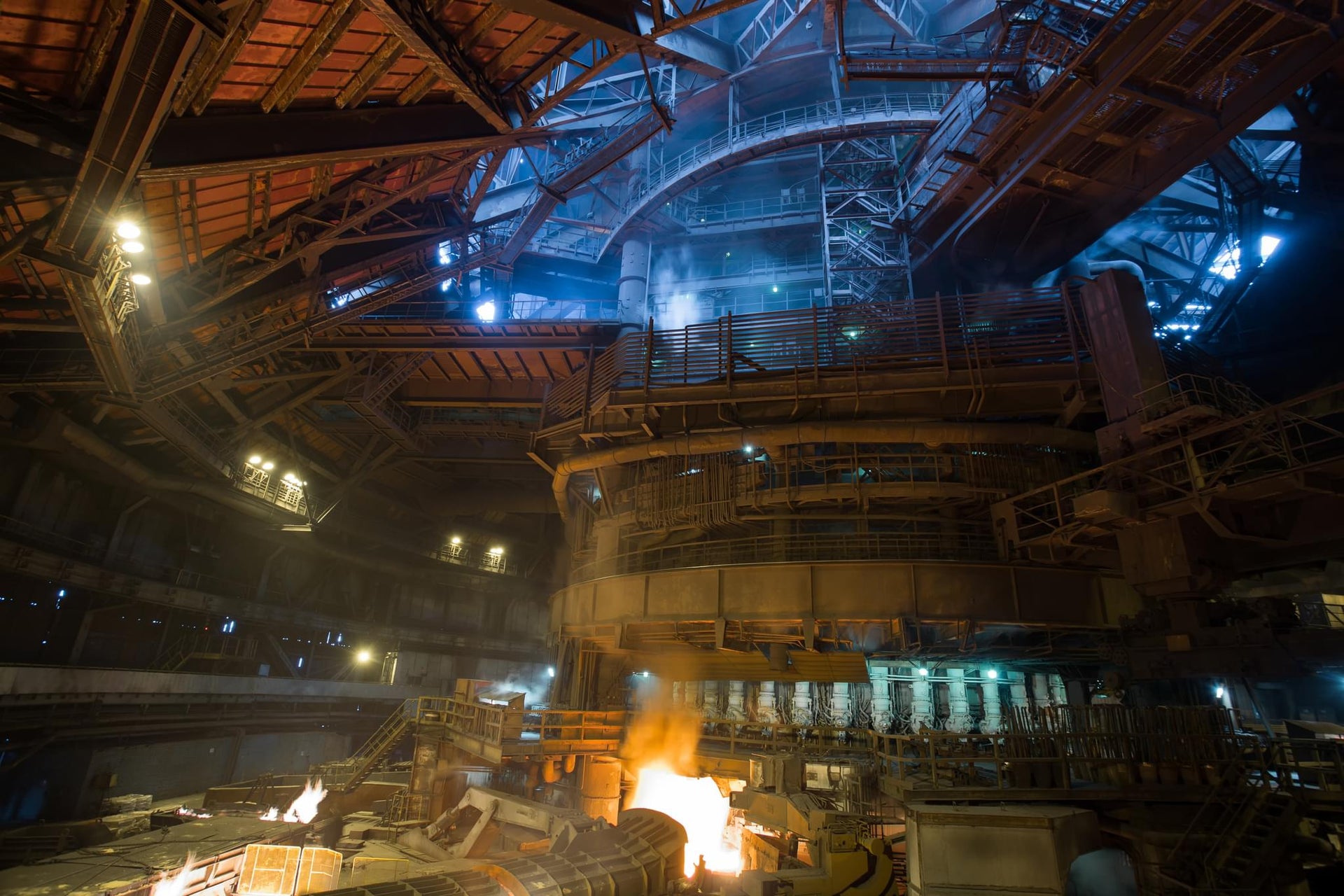 Huge Operational Steel Mill