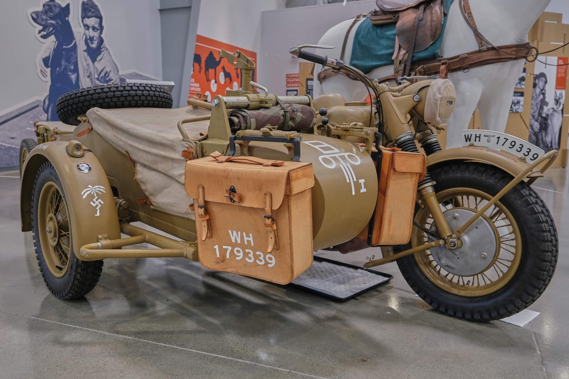 1941 German Motorcycle BMW R75 with Trailer