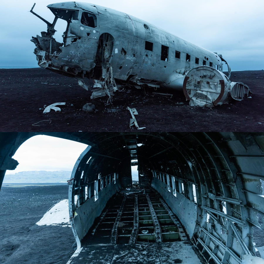 Airplane Wreckage on Beach
