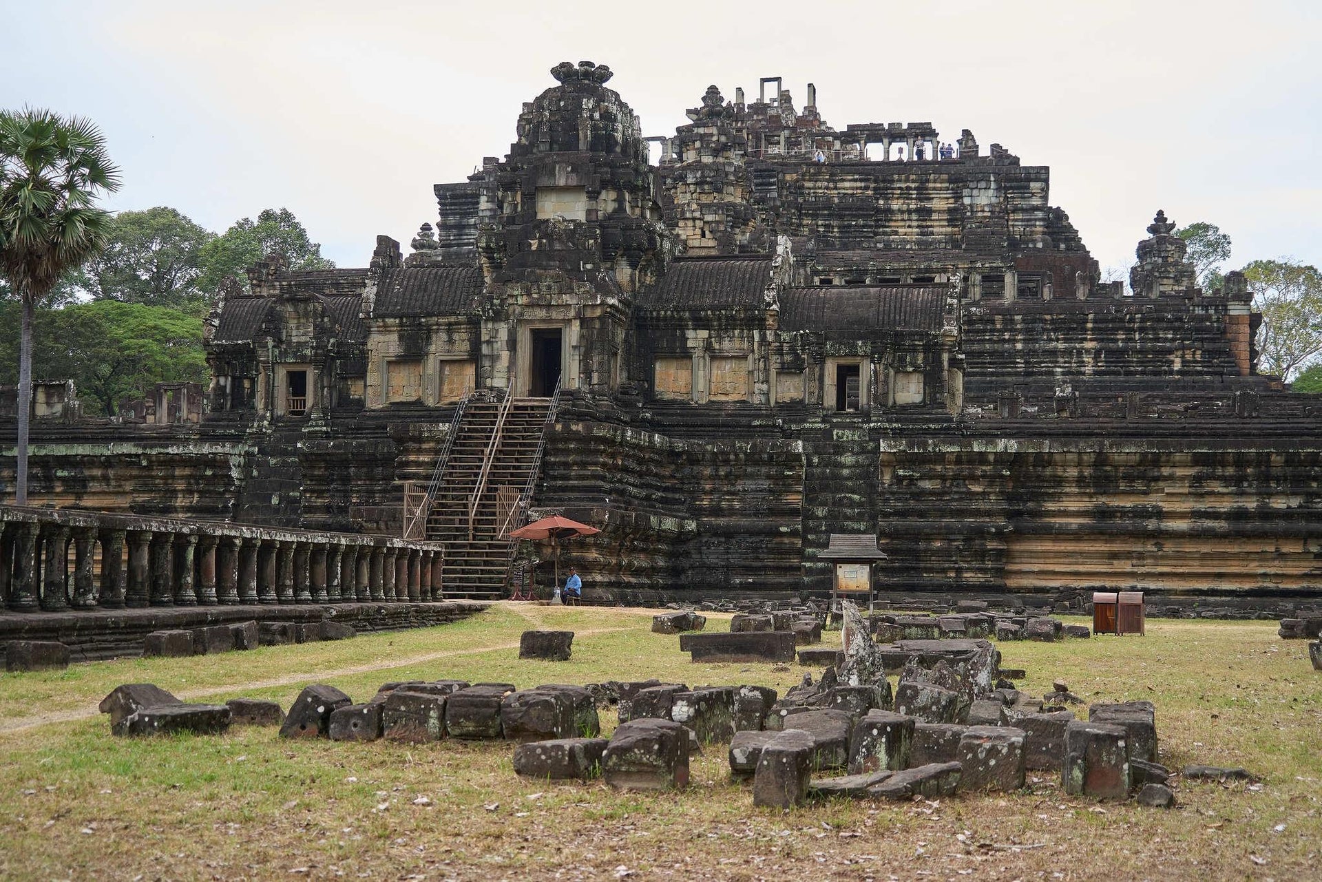 Stepped Ancient Khmer Pyramid Temple