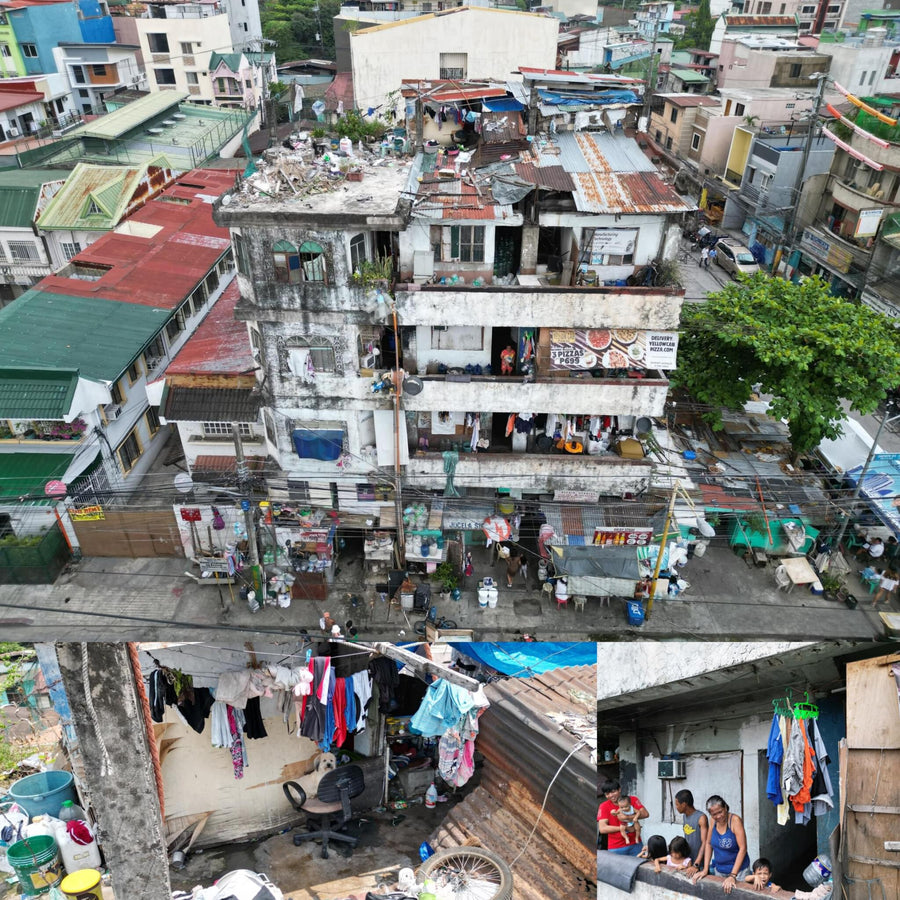 Big Grey Brick Filippino Slum House
