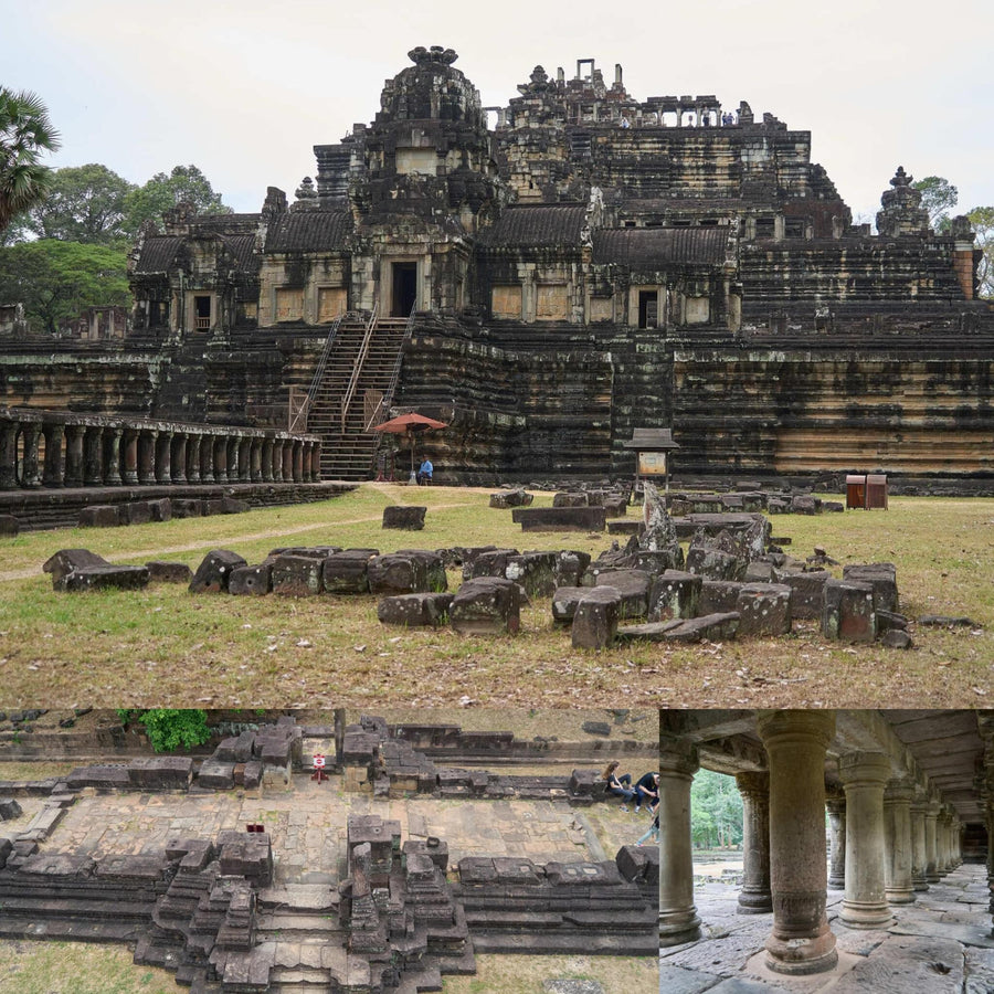 Stepped Ancient Khmer Pyramid Temple