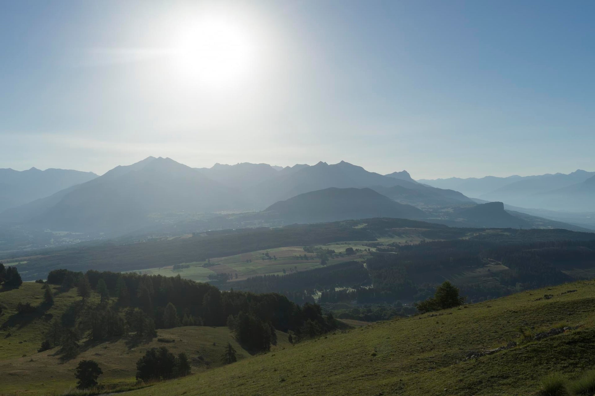 Hazy Mountains in the Morning