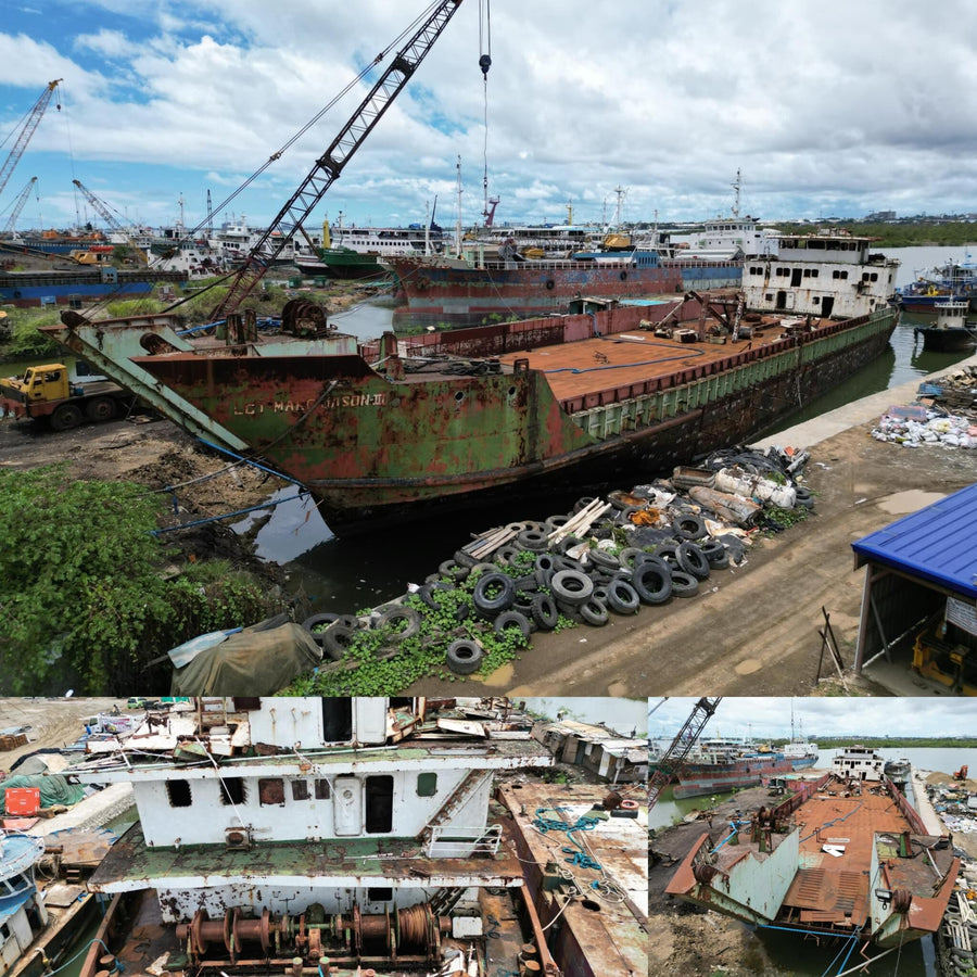 Rusty Abandoned Vehicle Ferry Ship