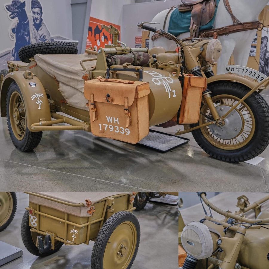 1941 German Motorcycle BMW R75 with Trailer