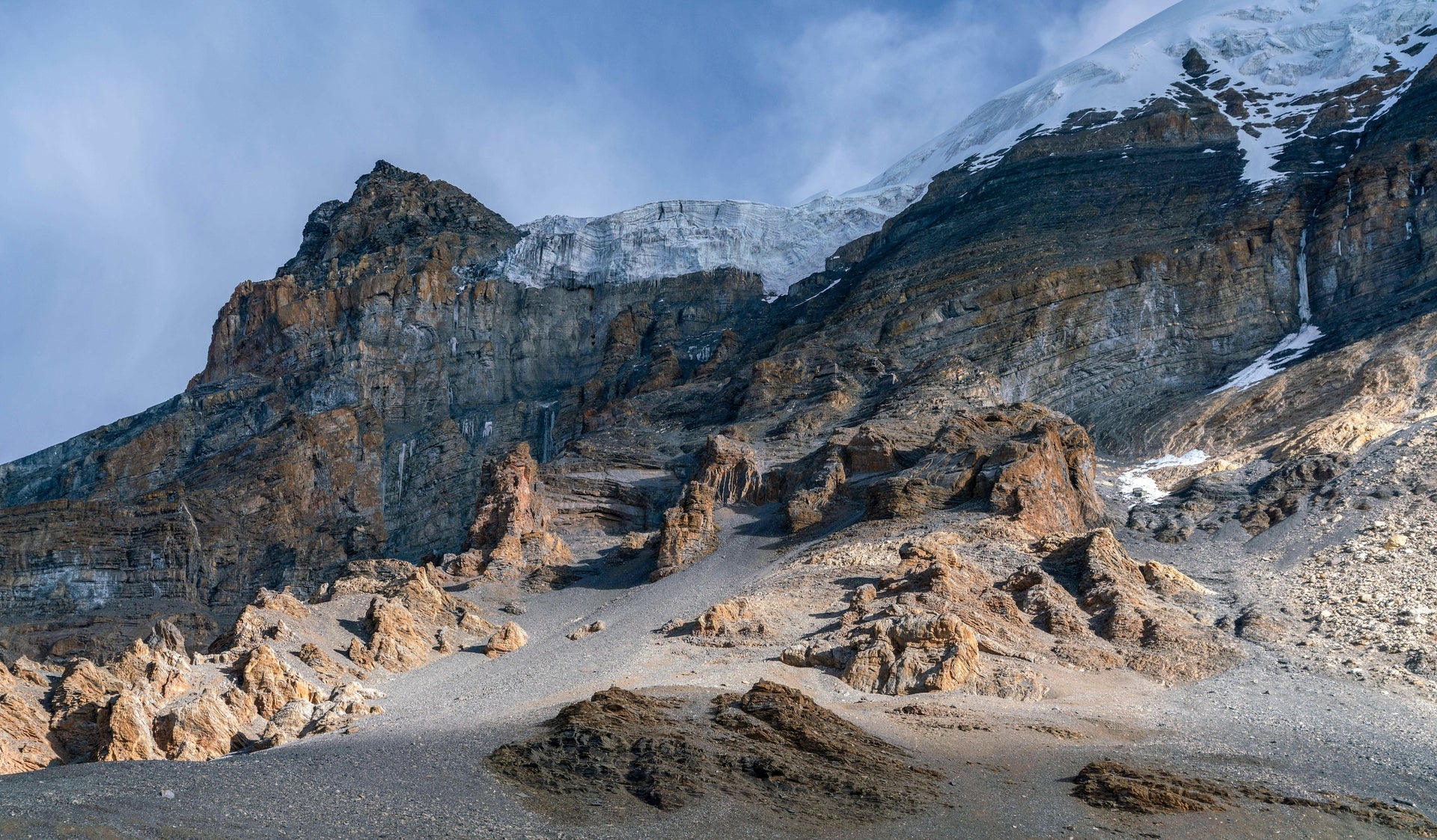 Cloudy Arid Mountain Pass