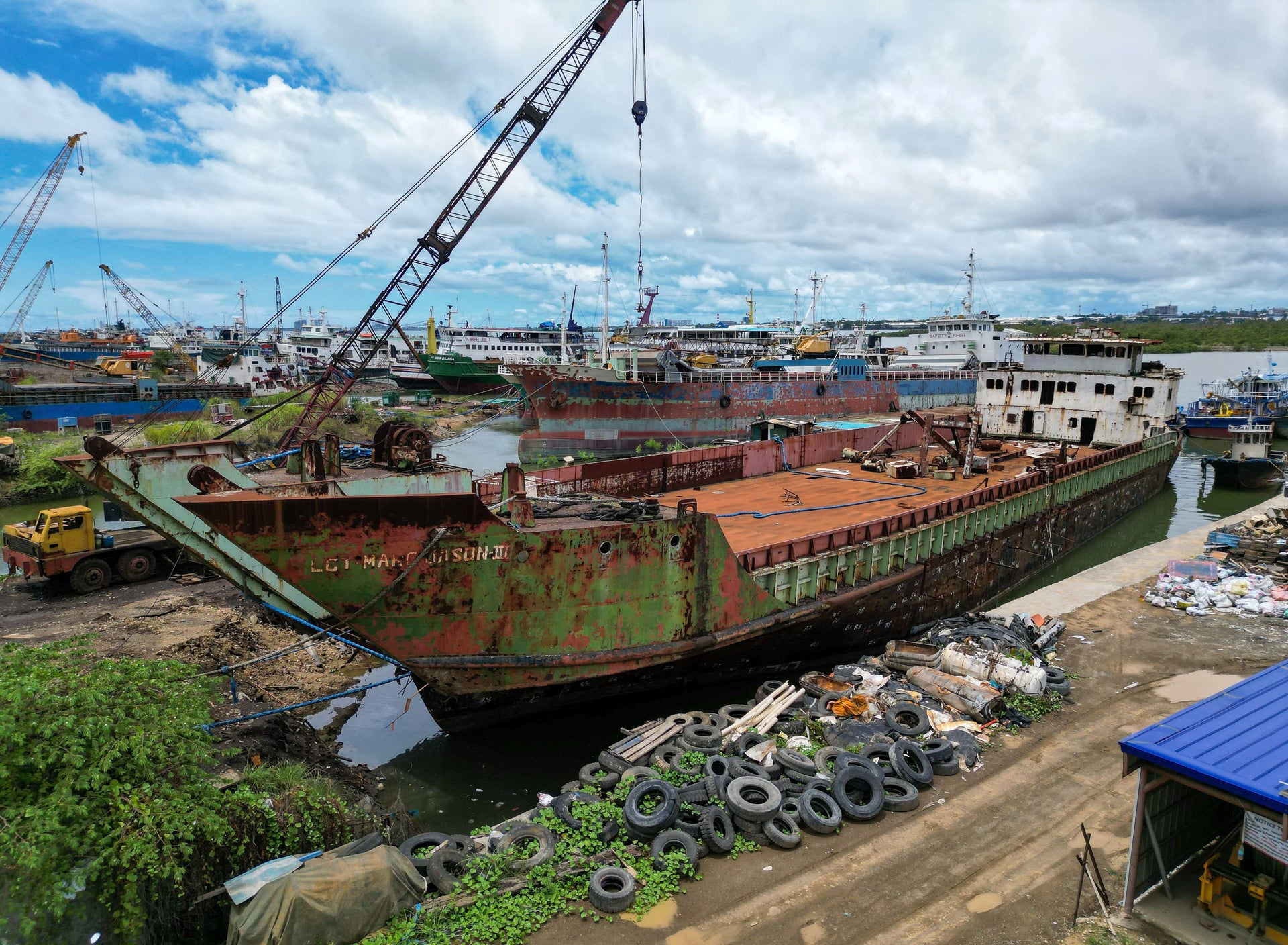 Rusty Abandoned Vehicle Ferry