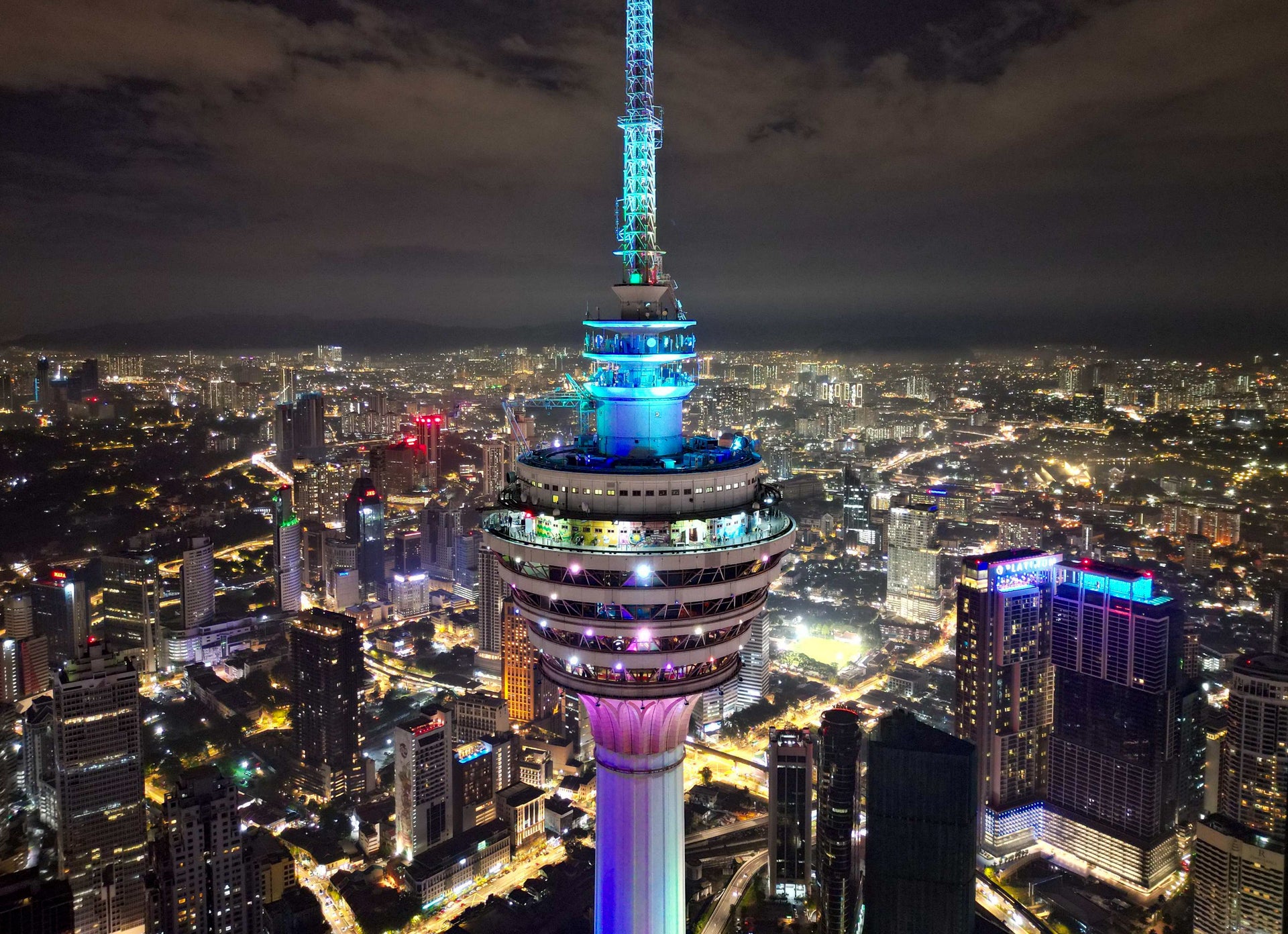 Kualu Lumpur Aerial Nightscape